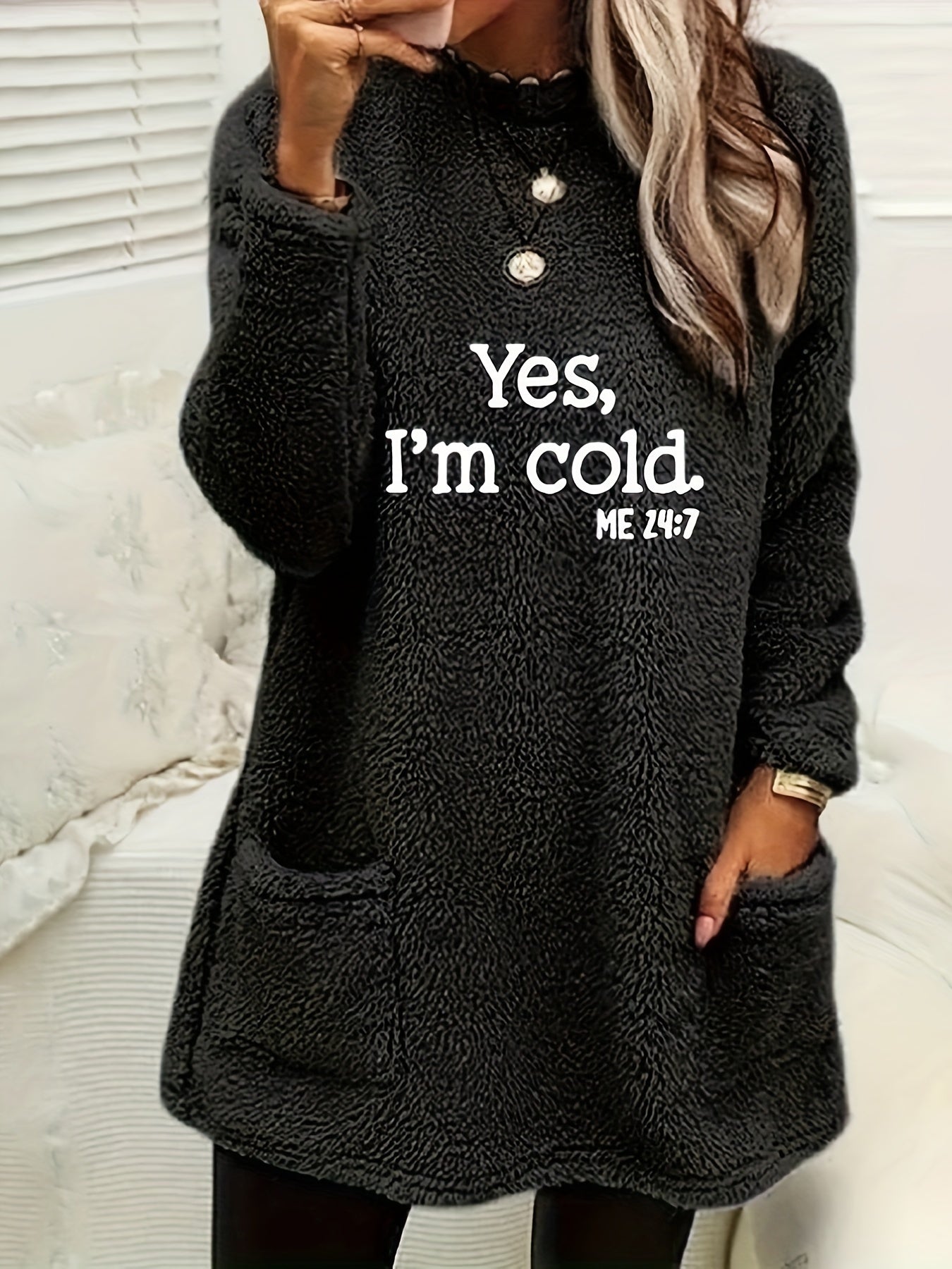 Zachte Fleece Sweatshirt met Luna Print - Mode Vibes