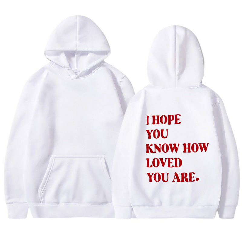 Dames Hoodie Self Love Text Print Zwart Trendy