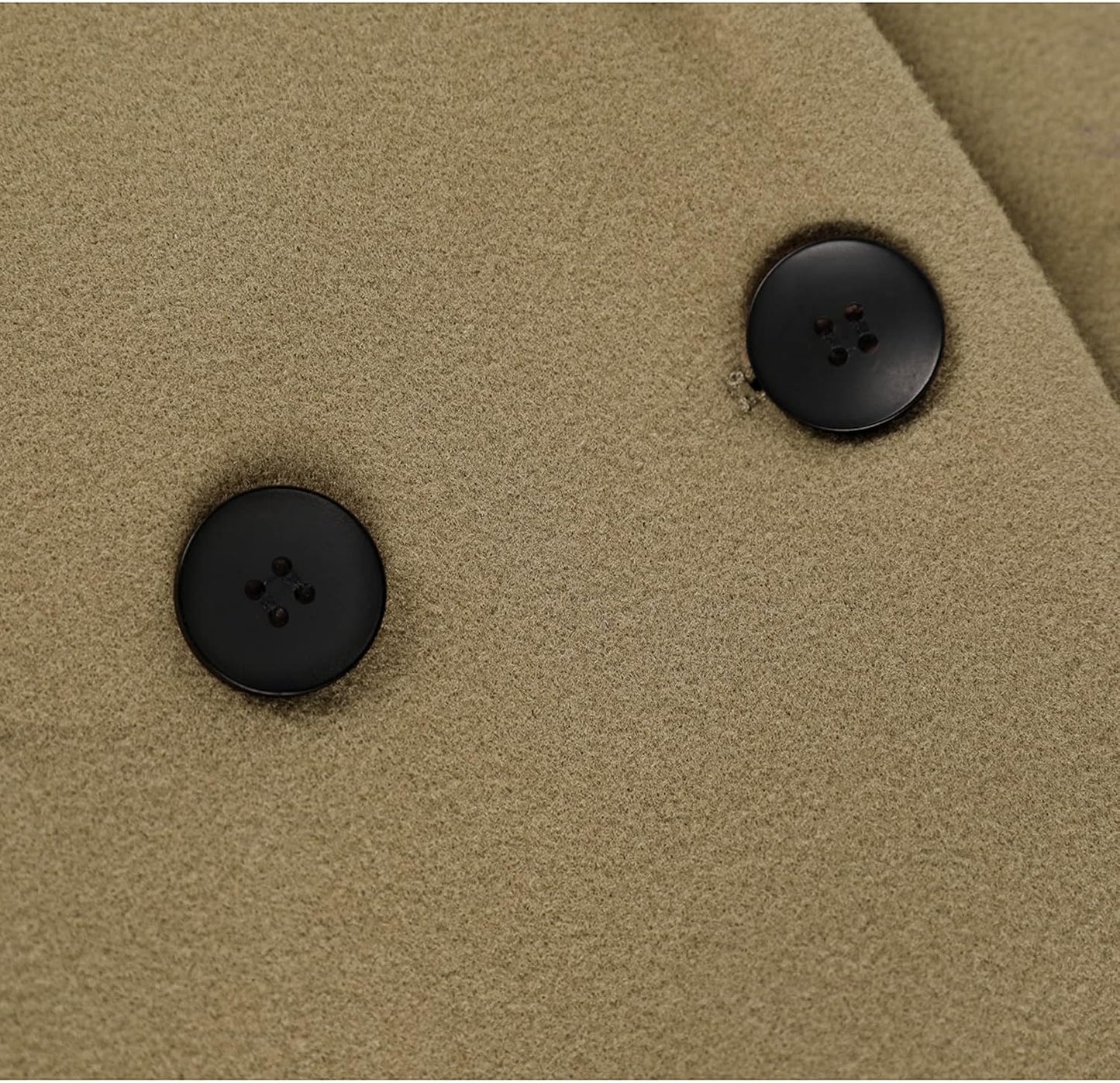 Dames Wollen Jas Notch Revers Warme Wintercoat