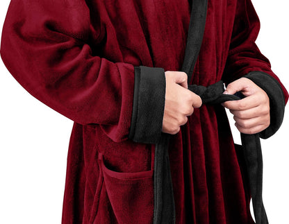 Heren Fleece Badjas Zacht en Warm