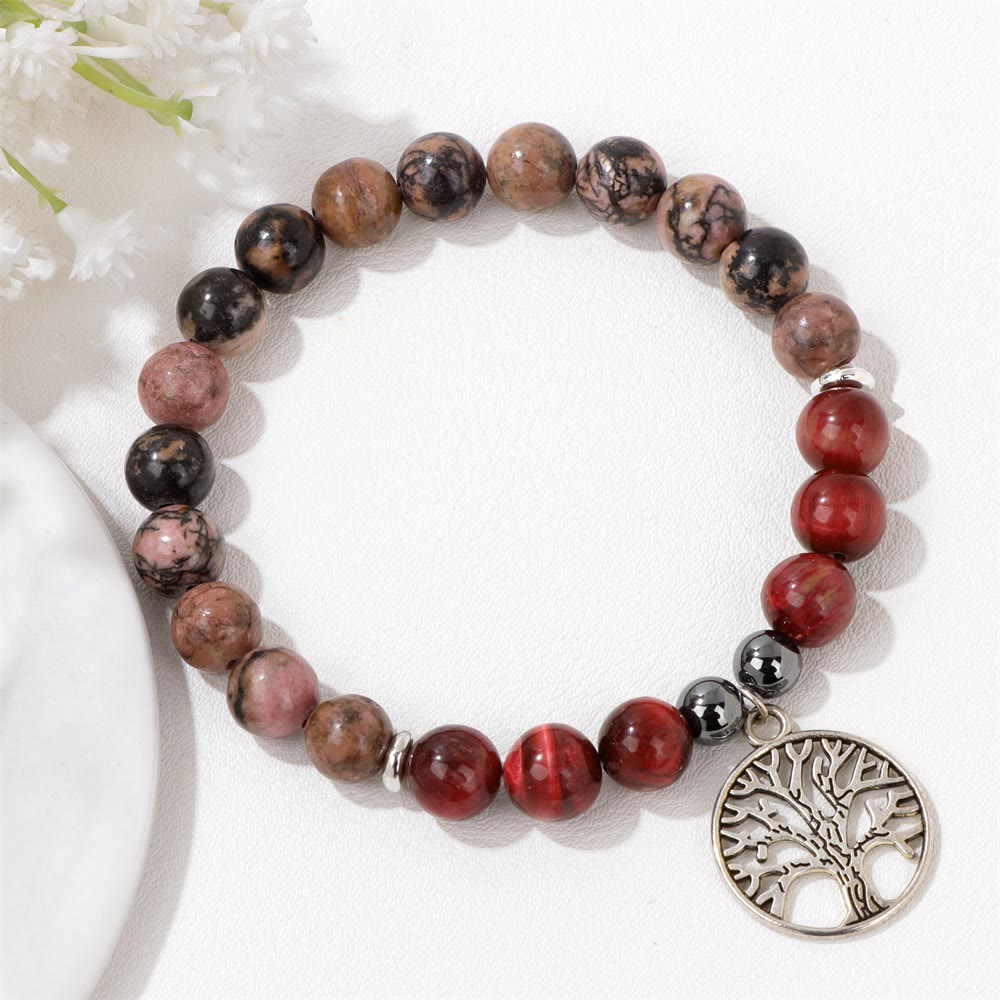 Natuurlijke Kristal Armband Levensboom Mila