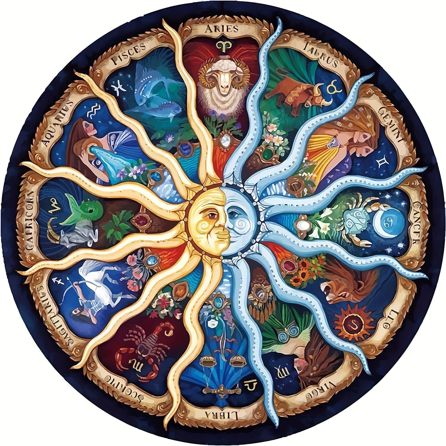 Ronde Sterrenbeeld Puzzel 1000 Stukjes Zodiac Droom - Mode Vibes