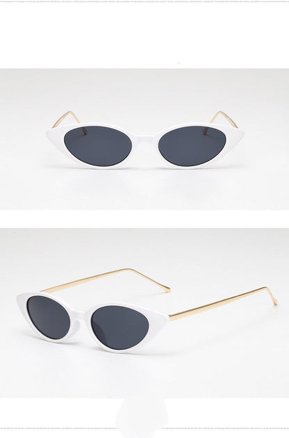 Dames Zonnebril Retro Cat Eye UV Bescherming Smal Montuur