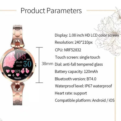 Waterdichte Smartwatch Fitnesshorloge met Hartslagmeter
