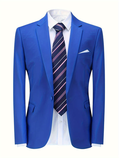 Heren Blazer Effen Klassiek Formal Design