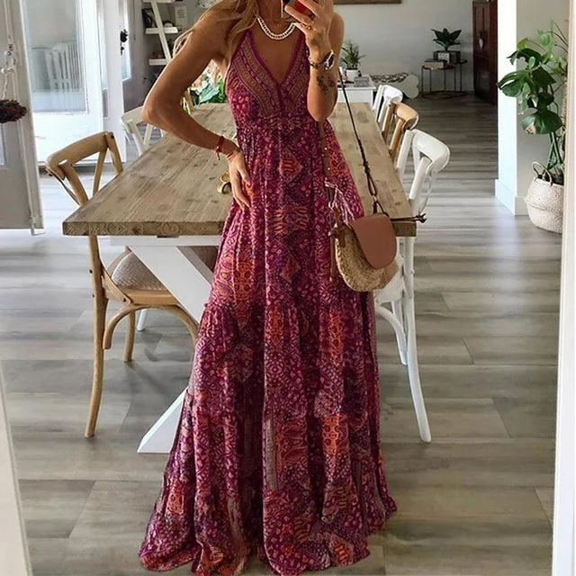 Maxi-jurk Boho Stijl Vrouwenjurk Zomerjurk