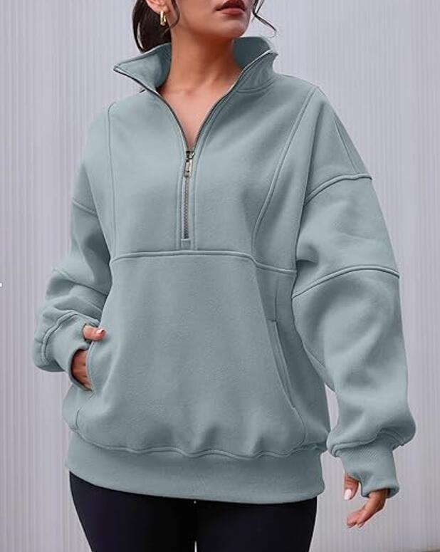 Dames Oversized Trui Warm en Comfortabel met Kangoeroezak