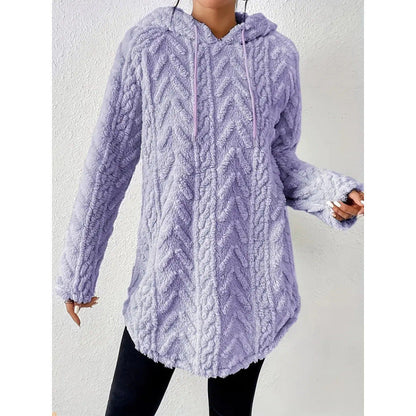 Dames Gebreide Hoodie Trendy met Structuur