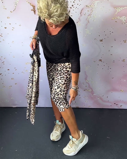 Elena | Pantaloni a pedale leopardati