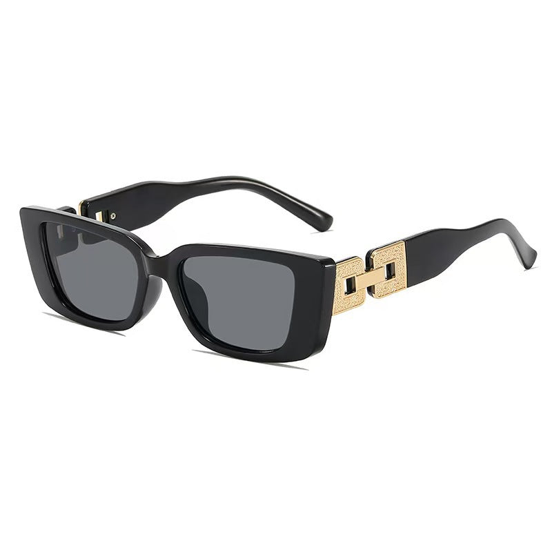 Dames Zonnebril Vierkant Montuur Goudkleurig Frame