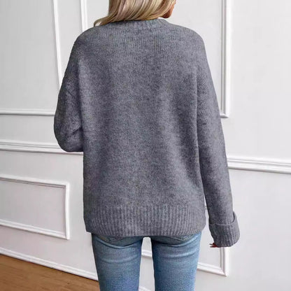 Dames Gebreide Trui Elegante Basic Trendy