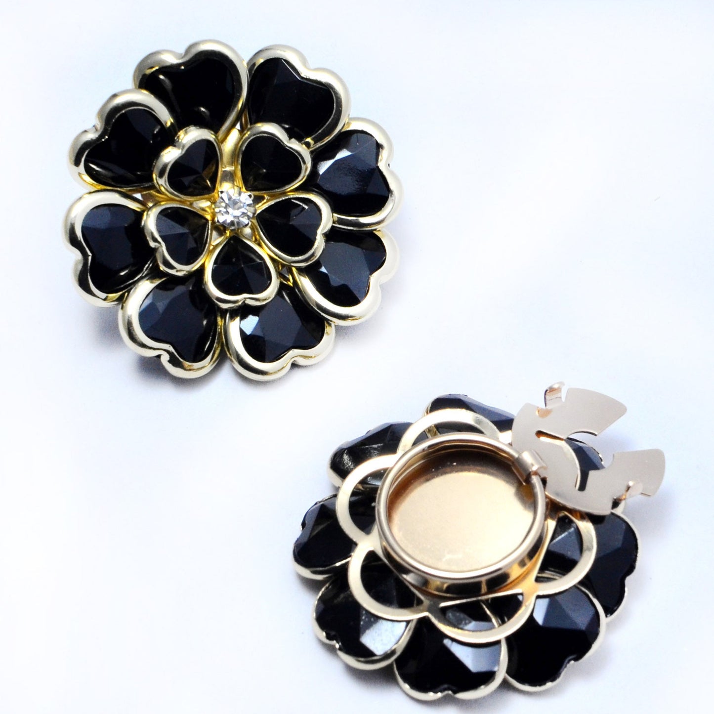 Dames Bloem Manchetknoop Elegant met Knop