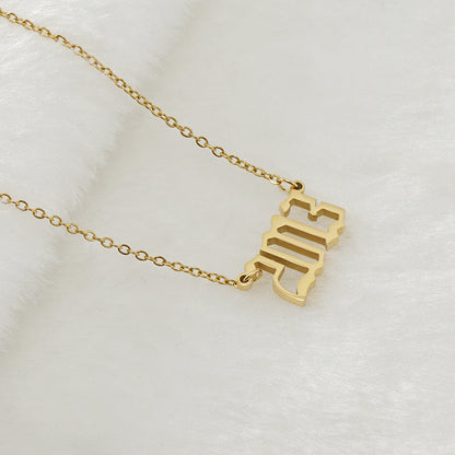 Gouden Ketting voor Dames 18K RVS Met Jaarsteen Lammy
