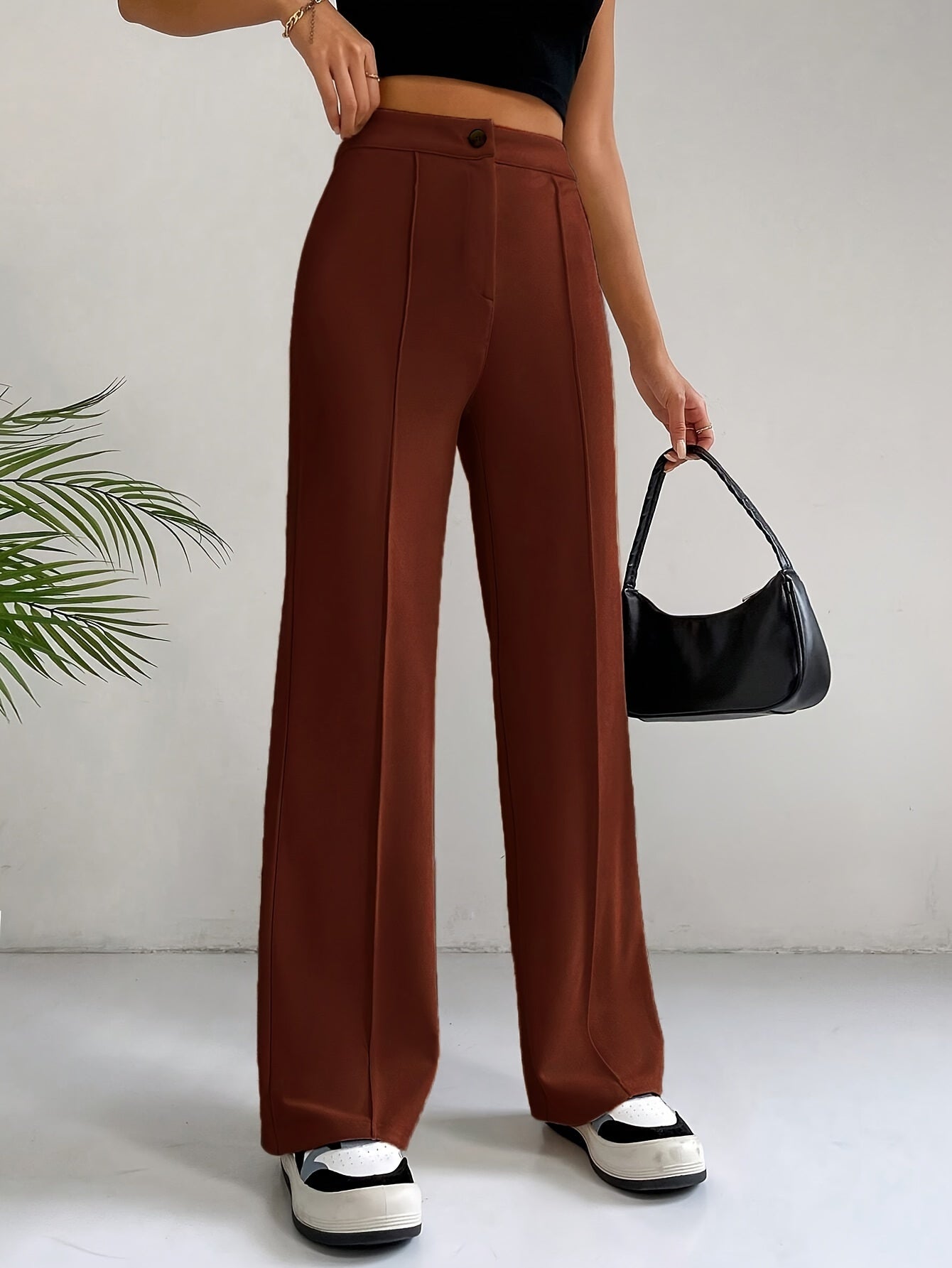 Damesbroek Hoge Taille Plissé Zomerbroek voor Vrouw