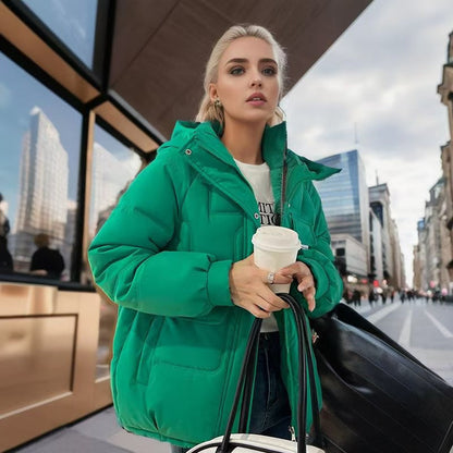 Dames Pufferjas Warm en Gewatteerd met Capuchon en Trendy Zaken