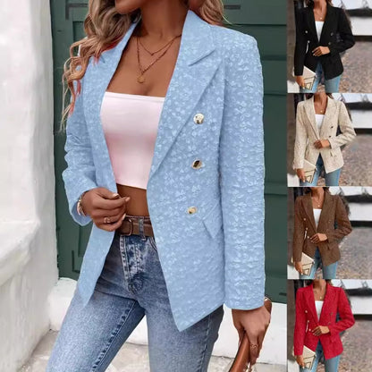Dames Blazer Double Breasted Stijlvol Elegante Maatwerk Bitha