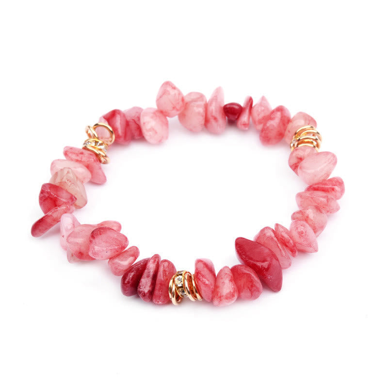 Natuursteen Armband met Kristallen en Kralen Zwart Celine