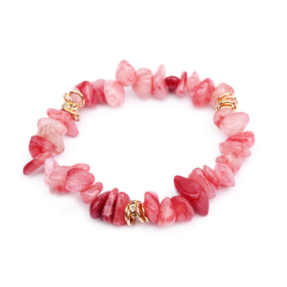 Natuursteen Armband met Kristallen en Kralen Zwart Celine