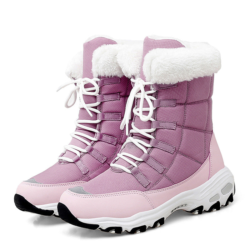 Dames Winterboots Warm en Zachte Voering met Veters
