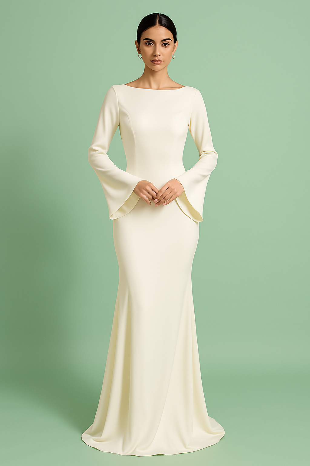 Elegante Maxi-jurk Lange Mouwen Bodycon Stijl - Mode Vibes