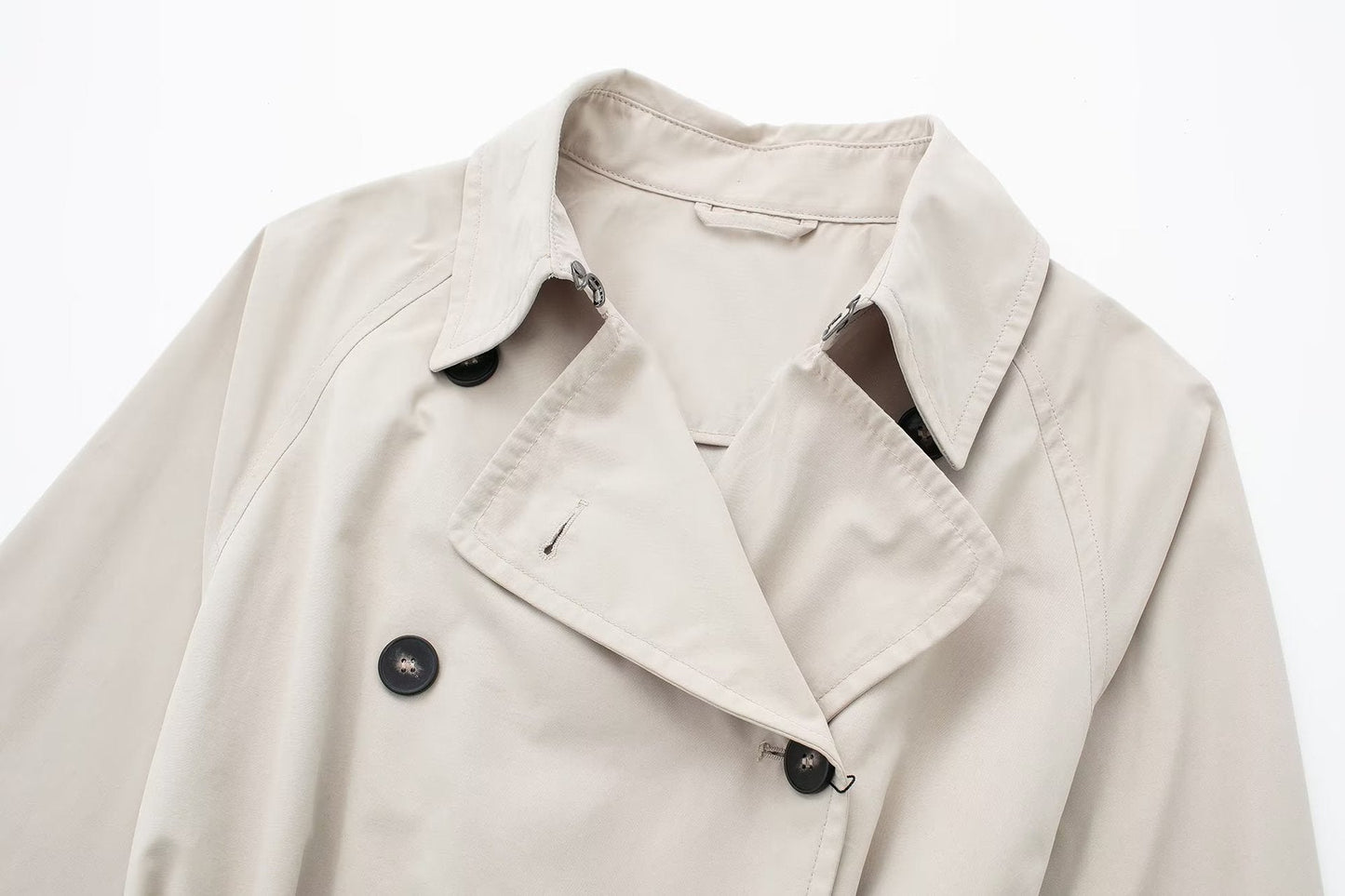 Dames Trenchcoat Lange Trendy Voorjaarsjas met Ceintuur