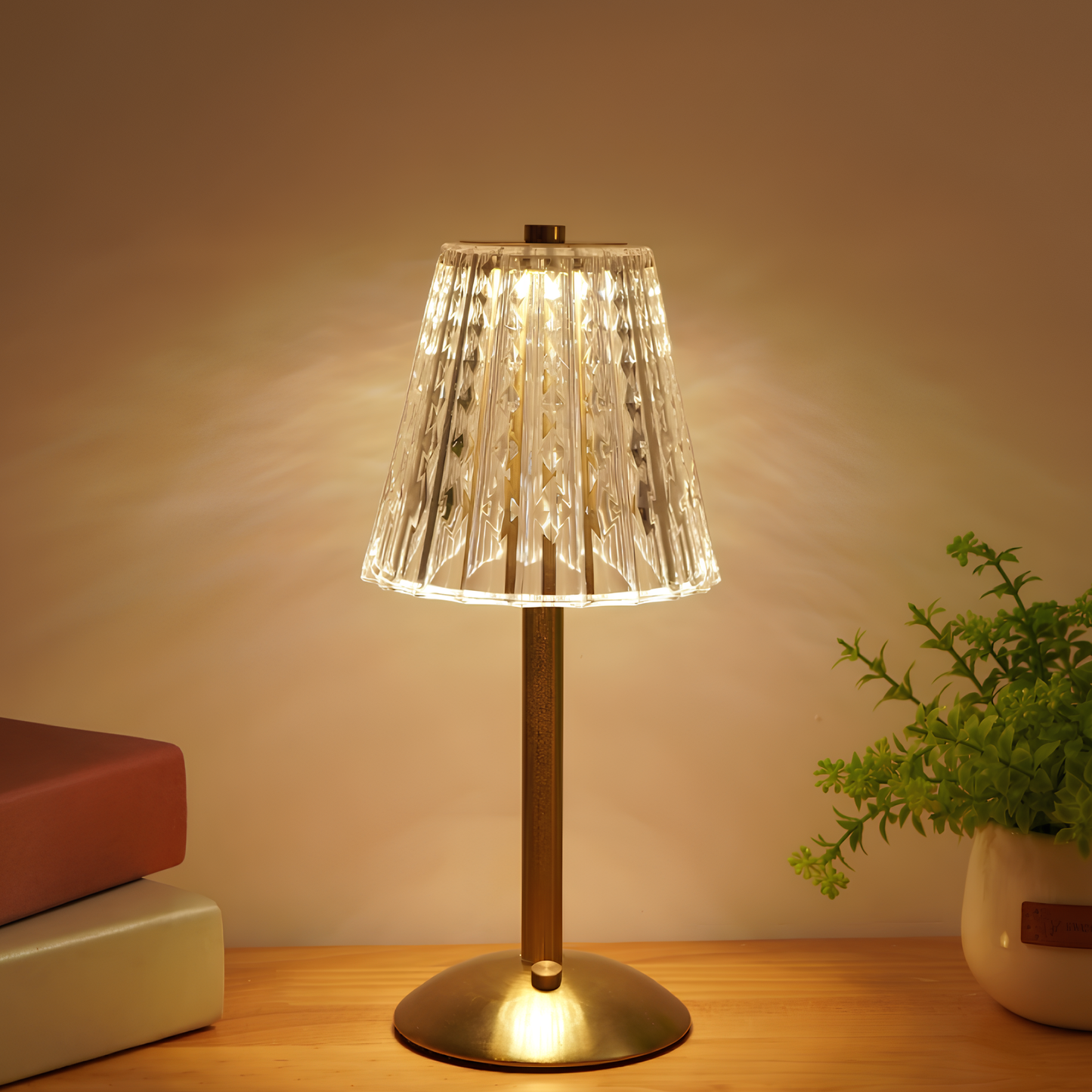 Luxe Tafellamp Goud met Kristallen details