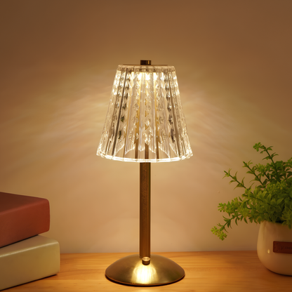 Luxe Tafellamp Goud met Kristallen details