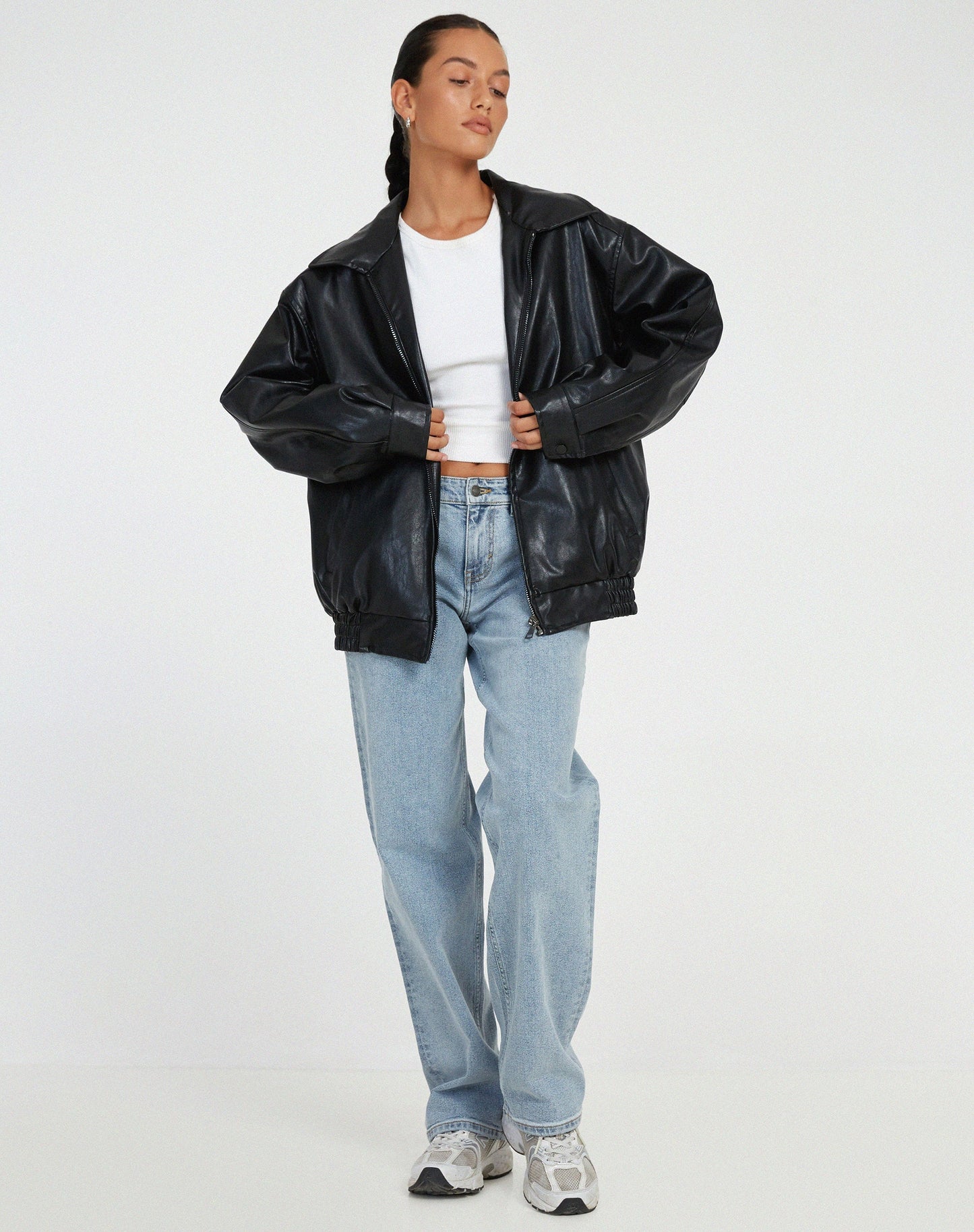 Dames Bomberjack Oversized Zwart Comfortabel
