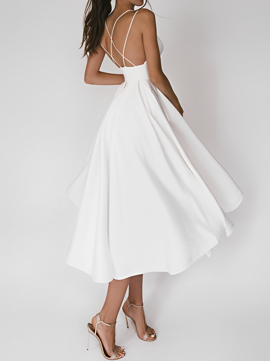 Elegante Spaghetti Jurk voor Vrouw - Mode Vibes