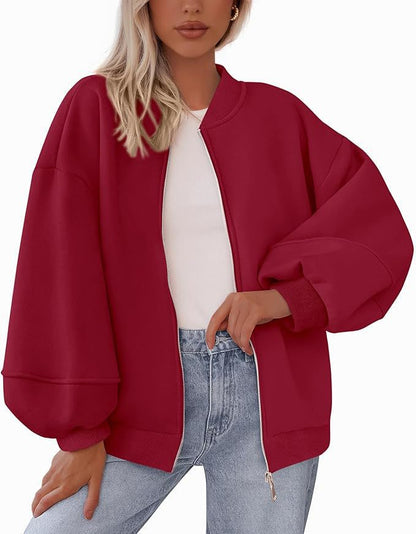 Dames Bomberjack Oversized Sportief met Rits