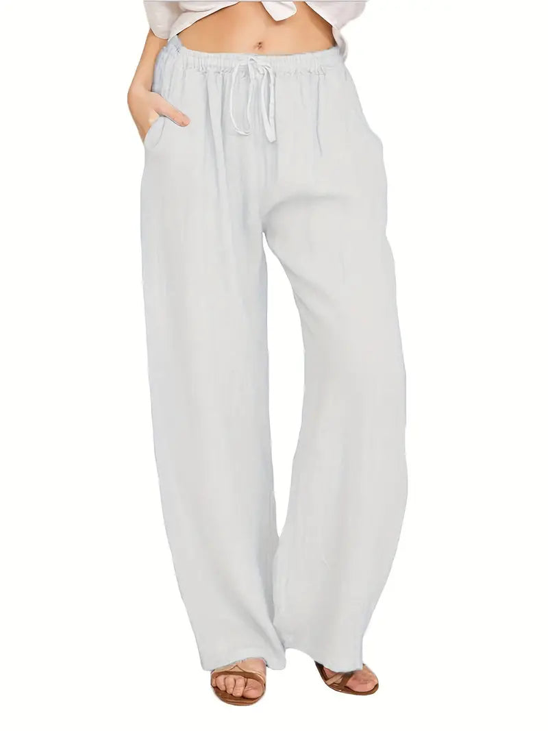 Dames Linnen Broek Zomerse Losse Fit