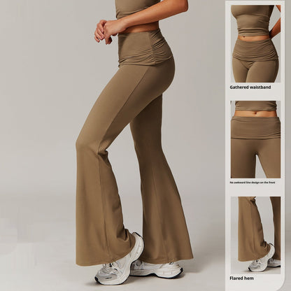 Yoga Broek Dames Comfortabel Hoge Taille Flared Sportbroek