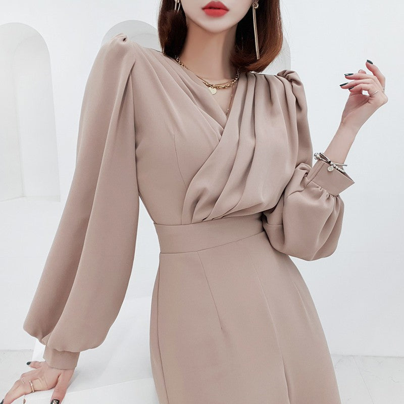 Dames Jumpsuit Elegante Hoge Taille V-Hals Trendy