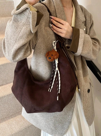 Boho Chic Suède Schouder tas met Speelse Details