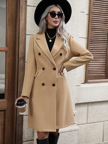 Dames Winterjas Lange Elegante Snit Warm en Stijlvol