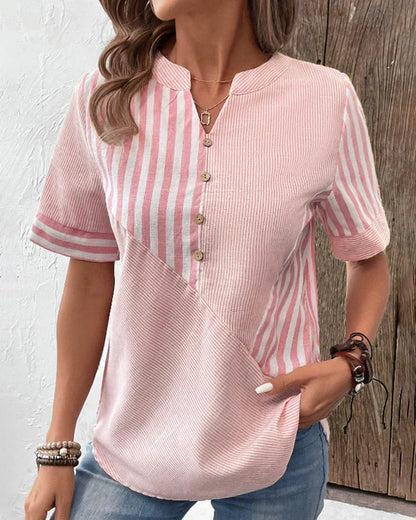 Vrouwelijke Katoenen Blouse Elegante Stijl