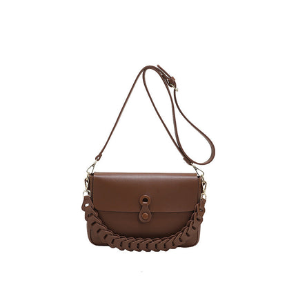 Dames Schoudertas Gevlochten Detail Trendy Lake Stijl