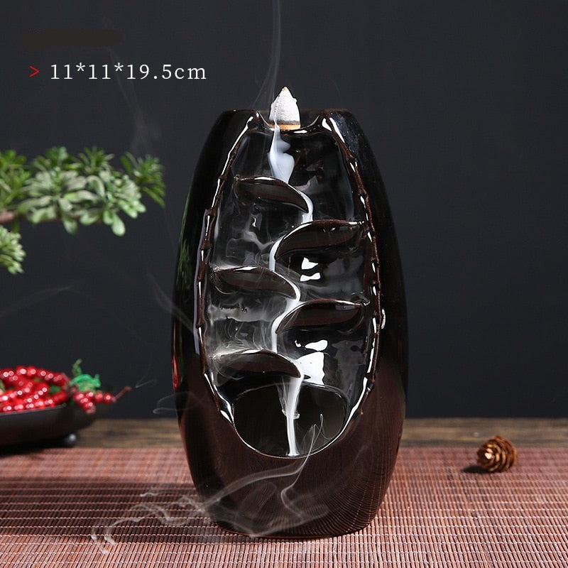 Wierook Houder Decoratief Houten Waterval Design