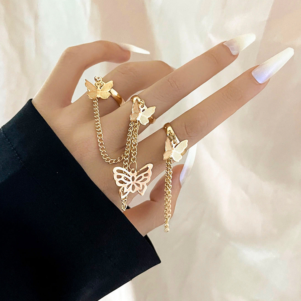 Vlinder Sieraden Set Dames Ring Armband met Ketting