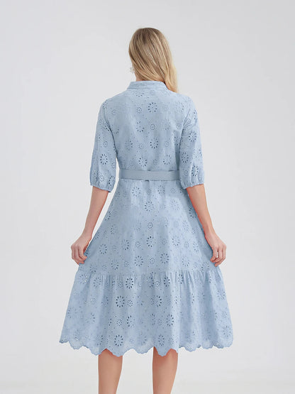 Zomerjurk Vrouw Evi Stijlvol Casual Jurkje