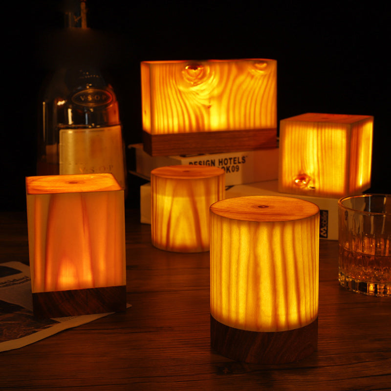 LED Tafellamp Houten Design Dimbaar - Mode Vibes