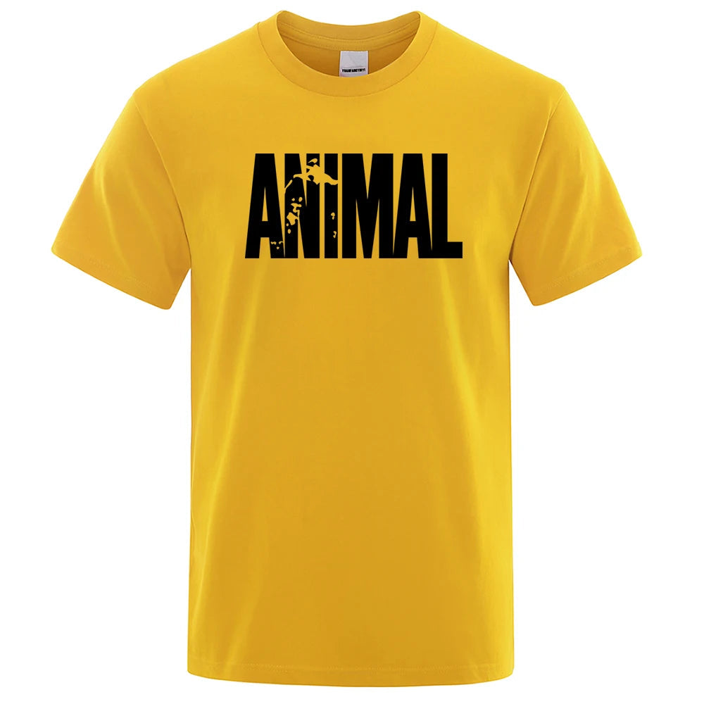 T-Shirt Mannen Dierenprint Casual Kleding