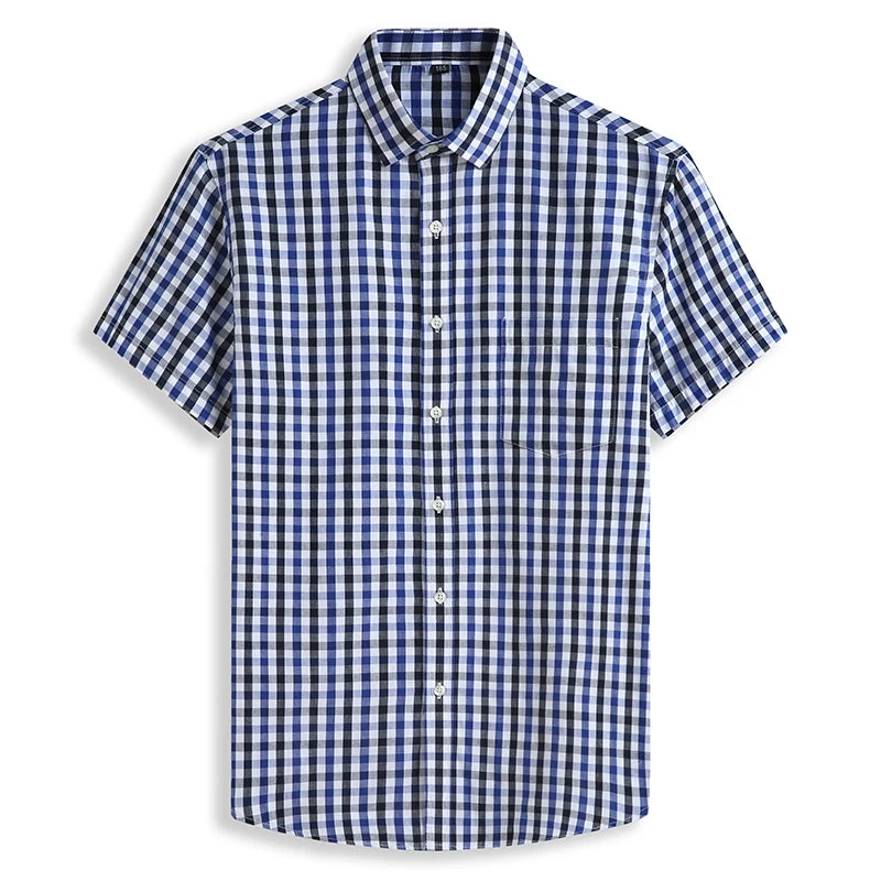 Plus Size Overhemd Katoen Trendy Voor Mannen