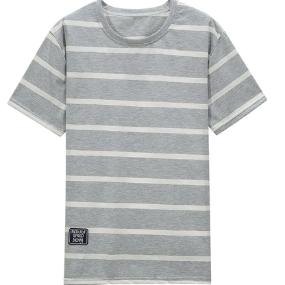 Herenpyjama Korte Mouwen Gestreept Comfortabel Short
