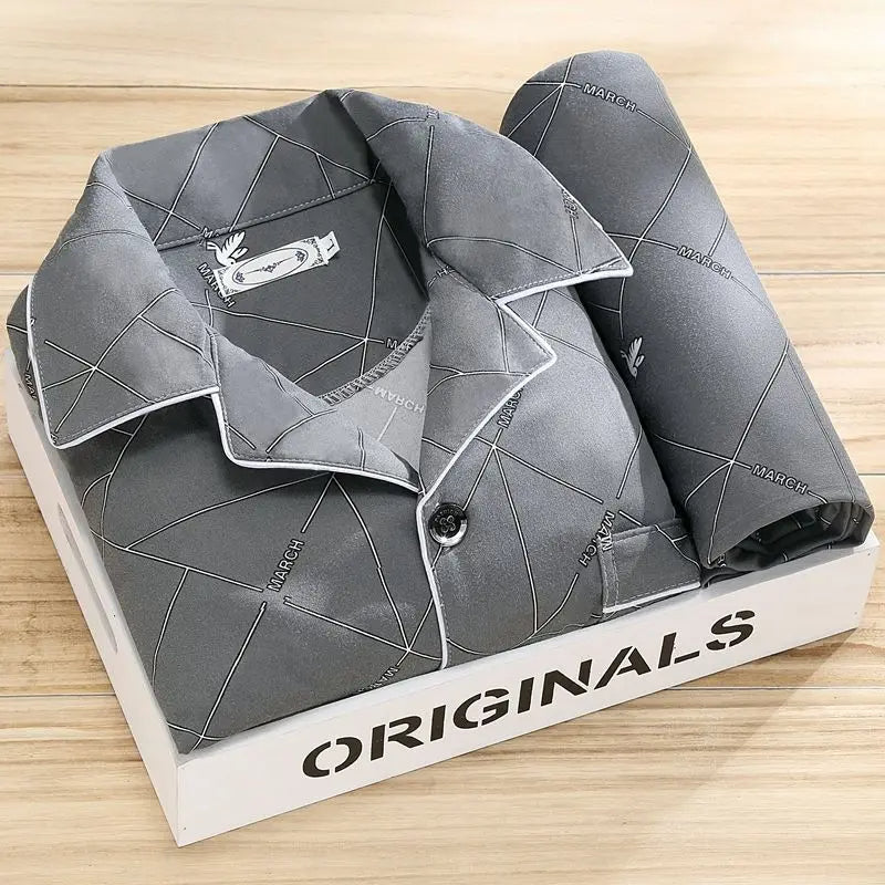 Pyjamaset Heren Zacht Comfortabel Design