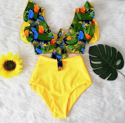 Tropische Bikini Eline Mode Kleurrijk Zomerbadpak