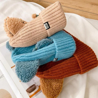 Kattenmuts Gebreid Warm met Oren