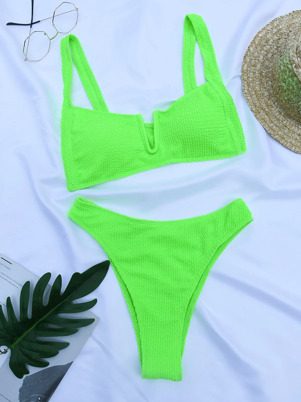 Haven Bikini Geribbeld Stijlvol Zwart