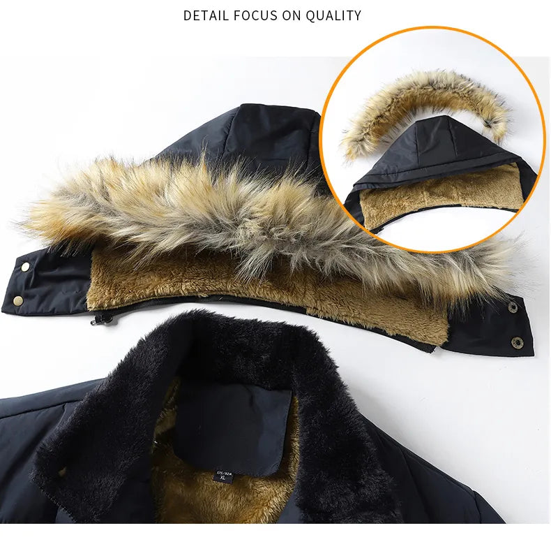 Herense Winterparka met Capuchon Warm en Waterdicht
