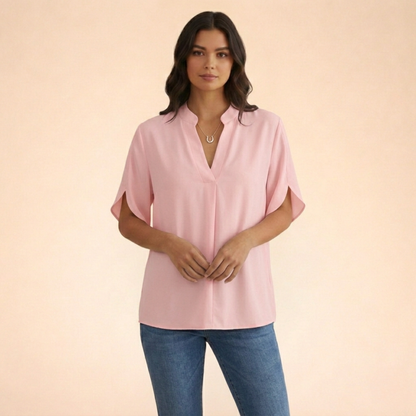 Ngoc | V-hals Blouse met Elegantie en Ultiem Comfort